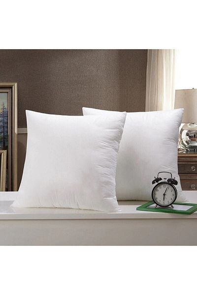 WHITE HOME 43X43 cm White Throw Pillow Inner Cushion - 2 Pieces
