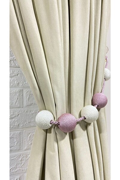 Helezoni Cortina de fundal 5 bile Snag trandafir uscat-crem 1 bucata