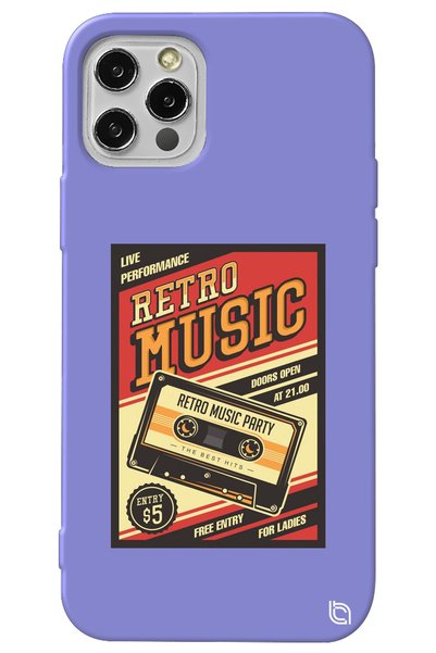 WANNA PROTECT iPhone 12 Pro Max Lilac Colored Premium Velvet Inside Retro Pat...