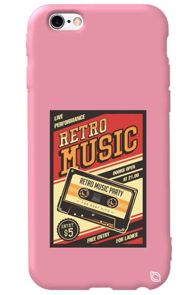 WANNA PROTECT iPhone 6 6S Pink Color Premium Velvet Inside Retro Patterned Si...