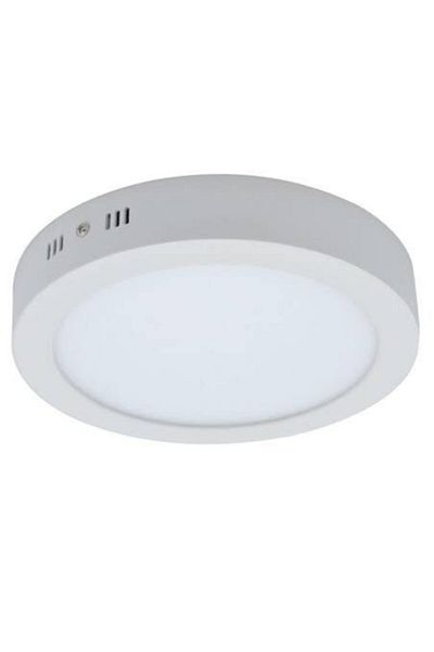 BTSAN 18 Watt White Case White Light Surface Mounted Round LED Panel.