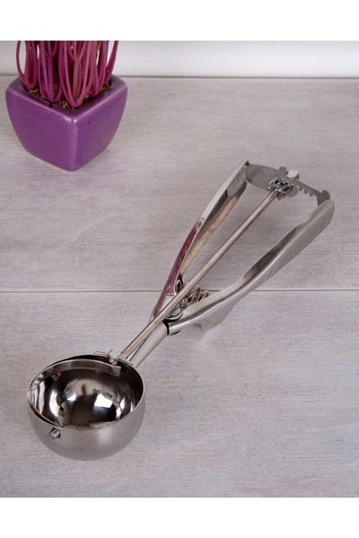 Kitchen Pembelia Steel Lux Ball Shaped Ice Cream Spoon