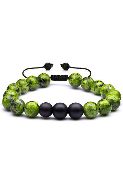 Tesbih Atölyesi Certified Natural Jade Jade Ceyt Onyx Stone Natural Stone Bracelet Set