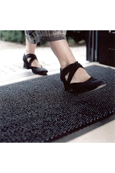 AKSEREN Leyla Siyah Renk Nem Alıcı Kapı Önü Paspas