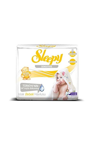 Sleepy منشفة مبللة حساسة 50 قطعة 3 عبوات