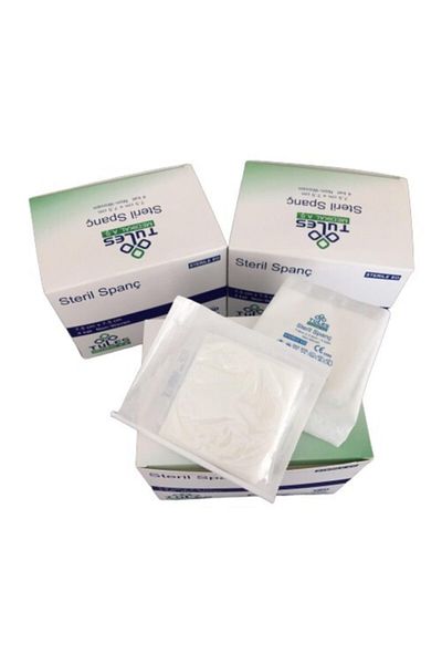 Tules Medikal Streil Spanch 100 Pcs - Sterile Gas Compress 7.5 X 7.5 4 Layers