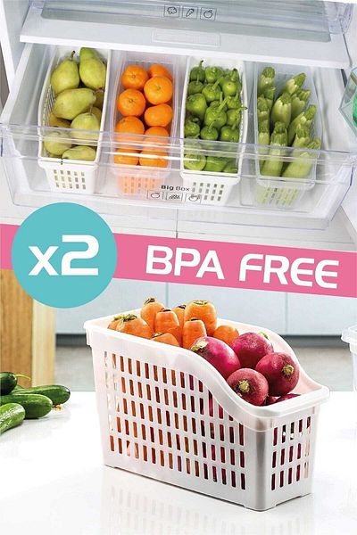 PD-Home 2 Piece Refrigerator Organizer Set