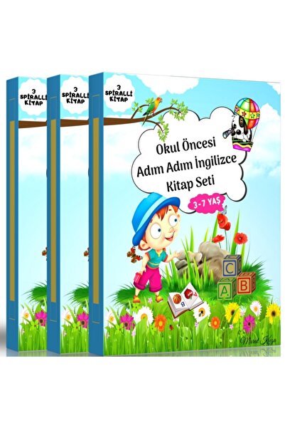 Enine Boyuna Eğitim Preschool Step by Step English Book Set - Transverse Long...