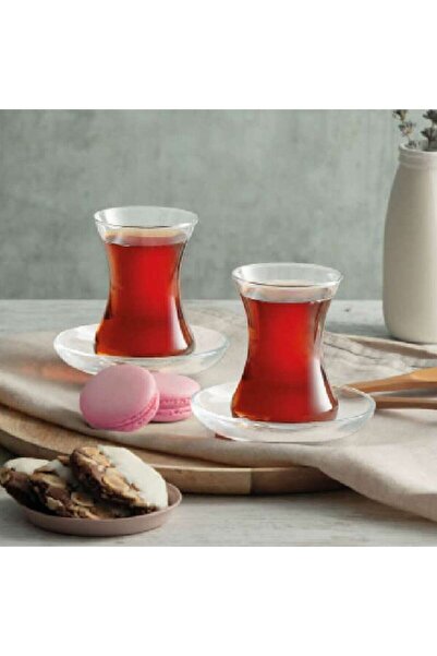 Paşabahçe Glass 4 You 12 Parça Çay Seti 6 Tabak  6 Çay Bardağı