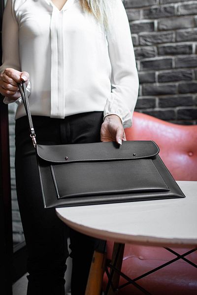 DK LEATHER Unisex Black 13 - 13.3 - 14 Inch Compatible Laptop Case