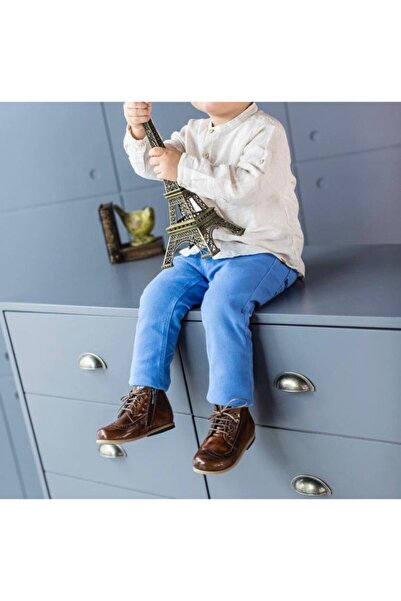 Bebbini El Yapımı Taba Açma Deri Çocuk Botu