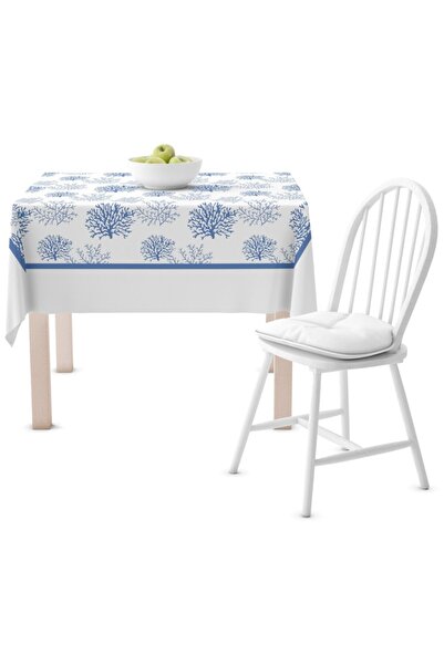 maison de dore Blue Coral Patterned Tablecloth