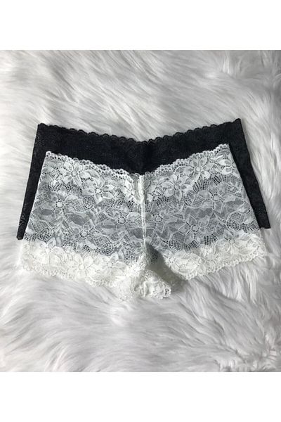 mendoza store Γυναικείο Σετ Δαντελένιο Σλιπ και Μπόξερ