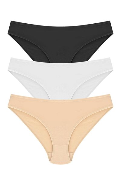 bonbonetti chocolate baby&kids Chiloți bikini din bumbac - Pachet de 3 modele pentru femei