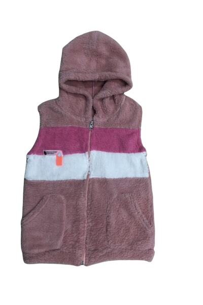Esterella Vestă de pluș cu glugă pentru copii