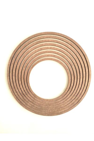 DEKOLOBİ 8'li Kasnak Ham Mdf Halka Makrome Düş Kapanı