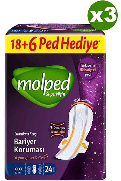 Molped Supernight Giant Economic Pack of 24x3 Pack