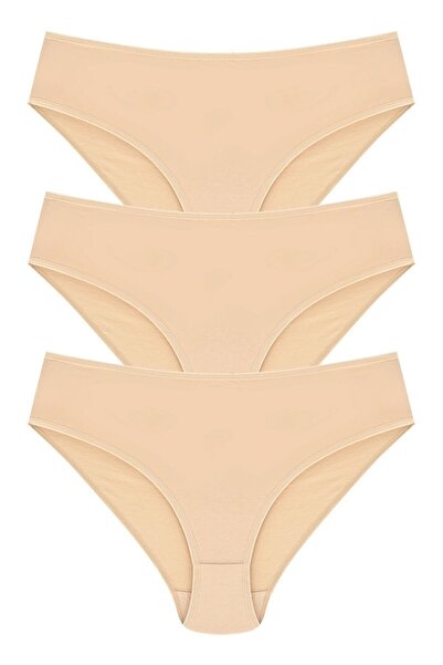 bejamonti Chiloți pentru femei 100% bumbac cu talie înaltă, pachet de 3