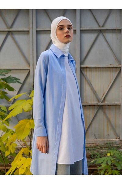 Refka تونيك بوبلين بدون أكمام أبيض أساسي
