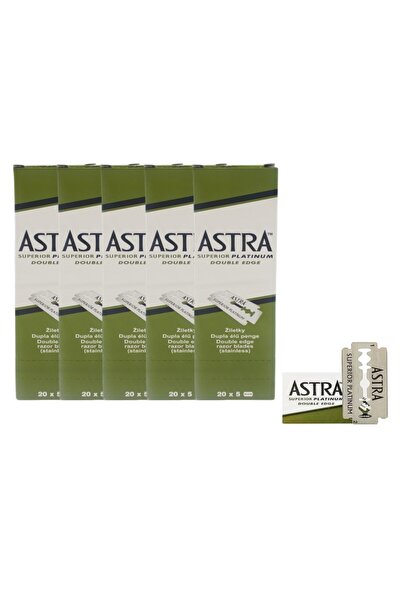 Astra Tıraş Bıçağı Yaprak Jilet 5 Paket 1 Pakette 100 Adet Jilet 5*100 500 Jilet