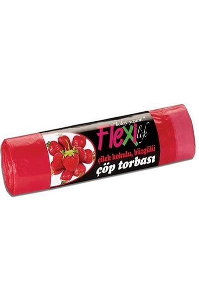 Flexi Drawstring Garbage Bag 55*60 Cm Medium Size Strawberry Scented 10 Pack 25 Pk (250 Pieces)