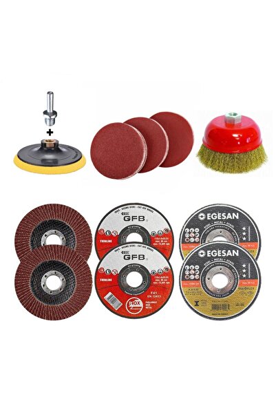 UGR Spiral Taşlama Cırt Zımpara Metal Kesme Tel Fırça Seti (25 Parça)