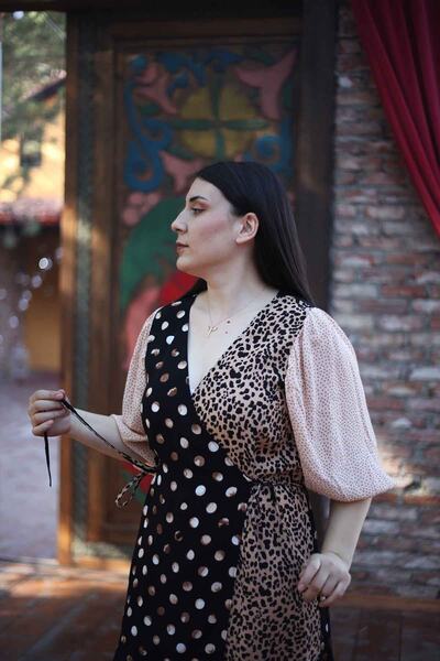 Blues Outlet Γυναικείο δεμένο φόρεμα κιμονό Rapunzel-πουά