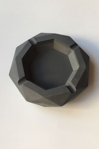 sin istanbul Octagonal Concrete Ash Tray Anthracite Ashtray