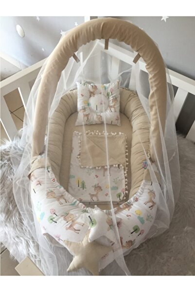 Jaju Baby Babynest Sevimli Ceylan Cibinlik Ve Oyuncak Askılı Lüx Tasarım Nest...