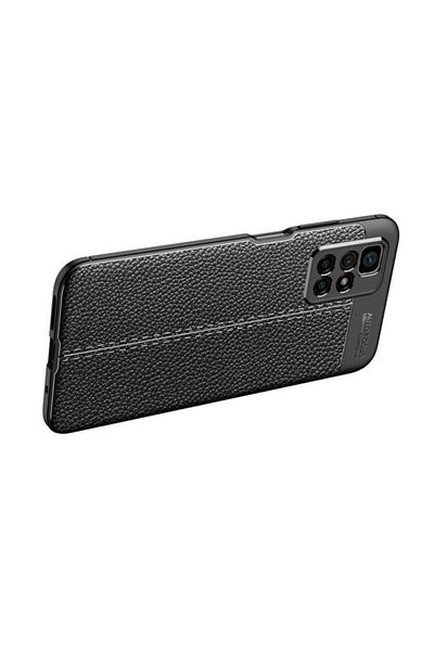 Fibaks غلاف هاتف Xiaomi Redmi 10 2022 مصنوع من مادة الكربون بنمط خياطة Niss
