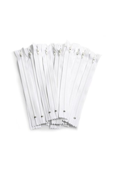 Bayar Kumaş سوستة بيضاء 20 سم بنطلون سوستة 5 قطع