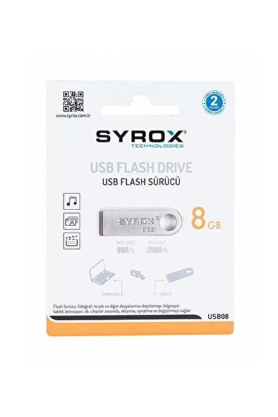 Syrox Metal Usb Bellek 8 Gb