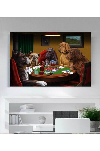 VeraStore Dog Illustrated Canvas Painting