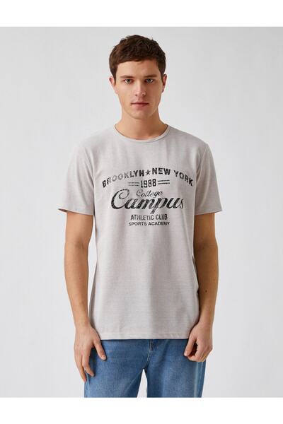Koton Slim Fit College με στάμπα T-shirt