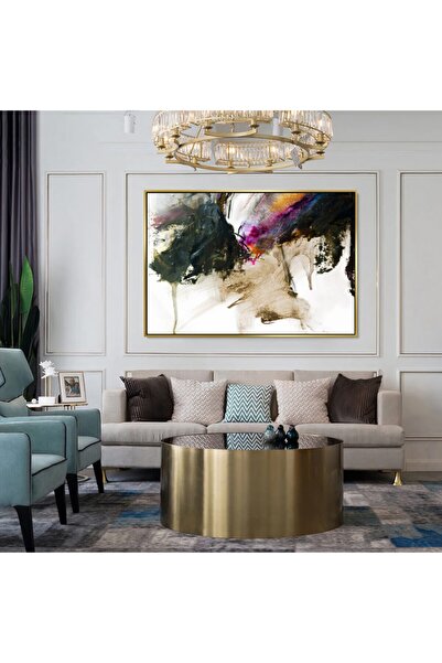Markazip Altın Metal Çerçeveli Kanvas Tablo 70x100cm Lk1004-a