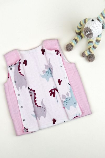la mure baby Muslin Baby & Kids Reversible Vest 5 Layer Woven