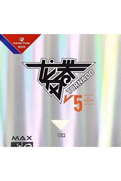 Reactor مضرب تنس الطاولة المطاطي المعتمد من Tornado V5 Ittf (أسود)