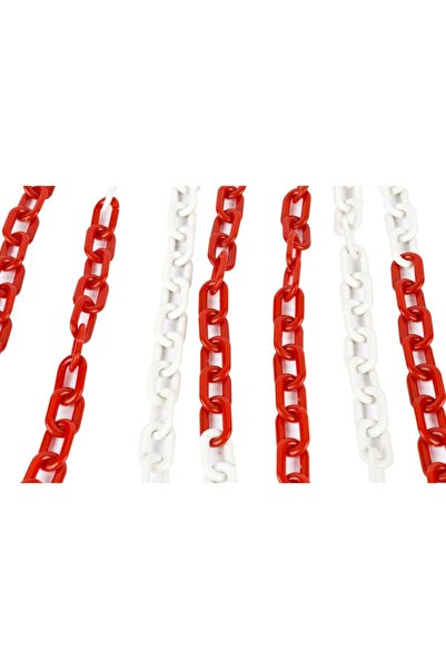 Üstün 6 Mm Plastik Trafik Zinciri(kırmızı - Beyaz) Ekonomik (1 Metre)