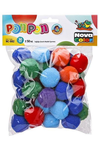 Nova Brand: Nova Color Pompom 30 mm 50 Li Nc-882 Category: Stationery Set
