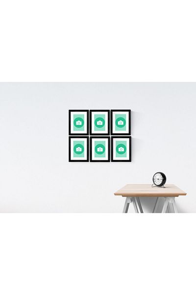 YED Frame Paspartulu 6-Piece 10X15 cm Picture Frame Set for Sizes -