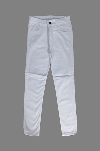 durumod Unisex Children's White Linen Trousers / 9-12 Years