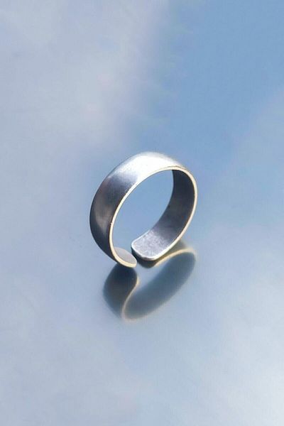 The Collection Wedding Ring Shaped Adjustable Silver Ring Cube Bracelet And Necklace Set