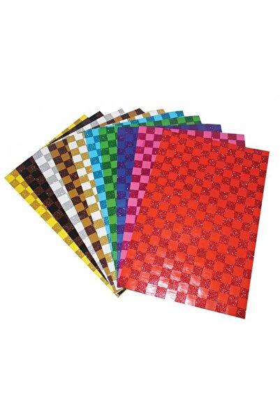Generic Brand Brand: Lino 2802J-3 Glittered Square Patterned Paper 20X30 10 P...