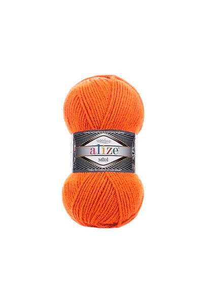 Alize Orange Superlana Midi 225 Hand Knitted - Thread vest and Cardigan Beanie Sweater Yarn