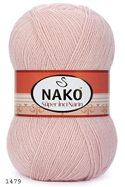 NAKO Süper Inci Narin El Örgü Ipi 100 Gr 01479 Açık Pudra