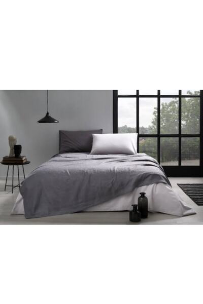 Özdilek طقم غطاء لحاف مزدوج باللون الرمادي الفحمي من Colormix