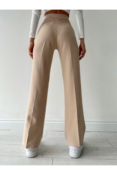 AÈC PRIVÈ Pantaloni de damă din material textil cu cusătură frontală