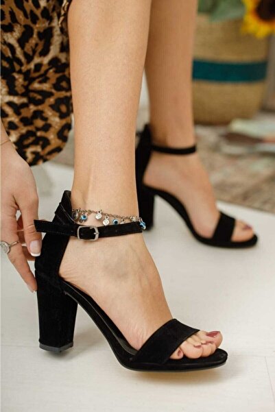 KAFKASLAR 9 εκ. Βραδινό φόρεμα με χοντρό τακούνι Παπούτσια με μονό λουρί