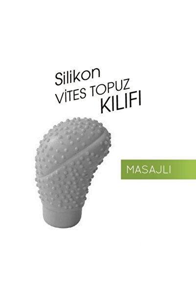 Carub غطاء مقبض ناقل الحركة من السيليكون بتدليك بيضاوي باللون الرمادي