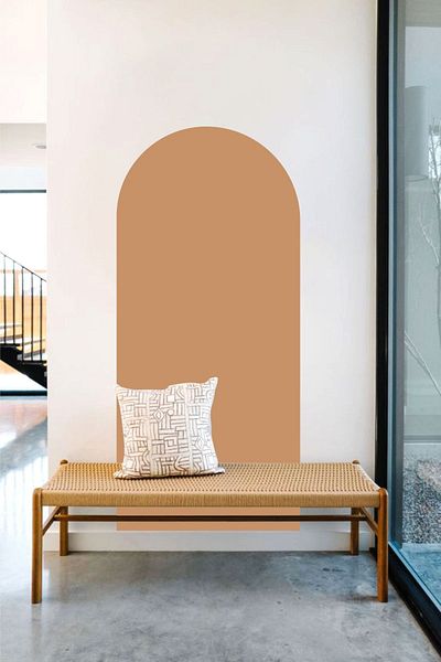 Piksel Grafik Bohemian Oval Wall Sticker
